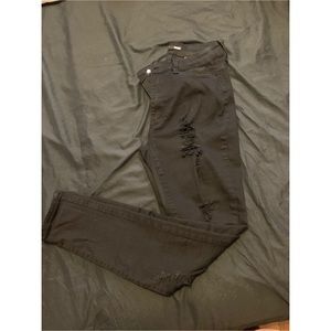 Black Ripped Jeans- Size 9